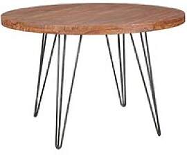 WOHNLING Esstisch sheesham rund, Haarnadelbeine