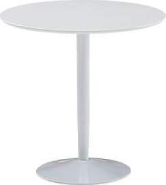 WOHNLING Esstisch weiß rund, Mittelfuß weiß,