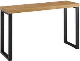 WOHNLING Konsolentisch rechteckig MDF-Platte eiche 
