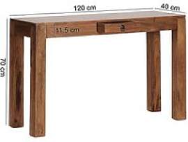 WOHNLING Schreibtisch braun rechteckig,