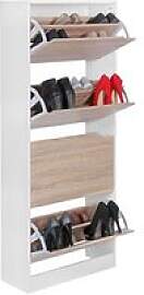 WOHNLING Schuhschrank, WL5.036 weiß 4 Fachböden
