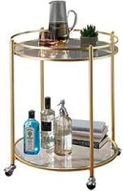 WOHNLING Servierwagen gold 57,0 x 57,0 x 75,0 cm