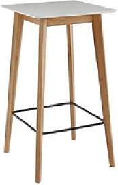 WOHNLING Stehtisch quadratisch MDF-Platte weiß