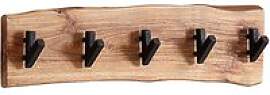 WOHNLING Wandgarderobe WL6.358 akazie Holz 5 Haken 
