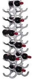 WOHNLING Weinregal silber 31,0 x 14,0 x 98,0 cm, 1 