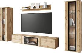 Wohnwand Caro Eiche Wotan ca. 262x141,9x33cm