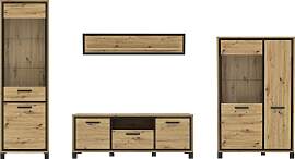 Wohnwand FORTE "Trondheim", schwarz