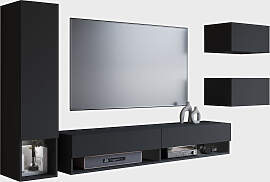 Wohnwand HOME AFFAIRE "Amadeo", schwarz