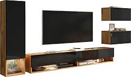 Wohnwand HOME AFFAIRE "Amadeo", schwarz