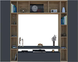 Wohnwand HOME AFFAIRE "Brooklyn", grau