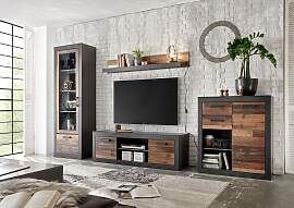 Wohnwand HOME AFFAIRE "BROOKLYN", grau