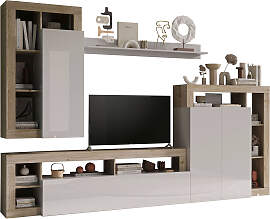 Wohnwand HOME AFFAIRE "Hamburg", braun