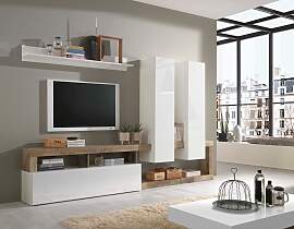 Wohnwand HOME AFFAIRE "Hamburg", braun