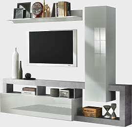 Wohnwand HOME AFFAIRE "Hamburg", grau