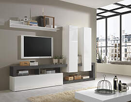 Wohnwand HOME AFFAIRE "Hamburg", grau