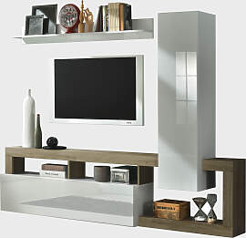 Wohnwand HOME AFFAIRE "Hamburg", weiß