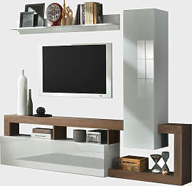 Wohnwand HOME AFFAIRE "Hamburg", weiß