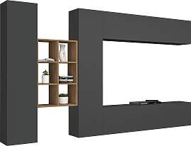 Wohnwand HOME AFFAIRE "Maruska", grau
