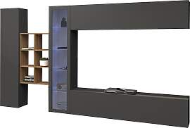 Wohnwand HOME AFFAIRE "Maruska", grau