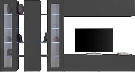 Wohnwand HOME AFFAIRE "Maruska", grau