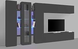 Wohnwand HOME AFFAIRE "Maruska", grau