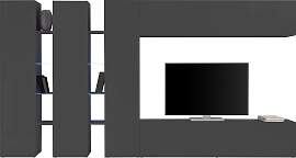 Wohnwand HOME AFFAIRE "Maruska", grau