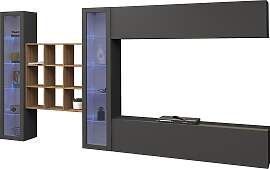 Wohnwand HOME AFFAIRE "Maruska", grau