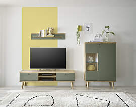 Wohnwand HOME AFFAIRE "MAVAS", braun