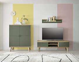 Wohnwand HOME AFFAIRE "MAVAS", braun