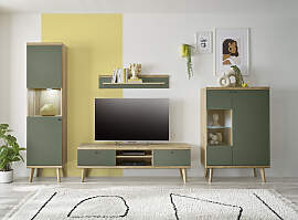 Wohnwand HOME AFFAIRE "MAVAS", braun