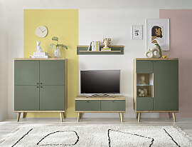 Wohnwand HOME AFFAIRE "MAVAS", braun