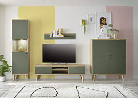 Wohnwand HOME AFFAIRE "MAVAS", braun