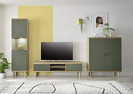 Wohnwand HOME AFFAIRE "MAVAS", braun