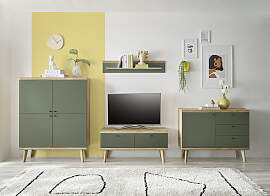 Wohnwand HOME AFFAIRE "MAVAS", braun