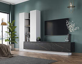 Wohnwand HOME AFFAIRE "Modesto", weiß