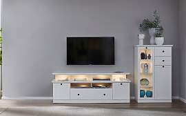 Wohnwand HOME AFFAIRE "Örebro", weiß,