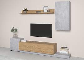 Wohnwand HOME AFFAIRE "Rimini", grau