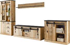 Wohnwand HOME AFFAIRE "SHERWOOD", braun