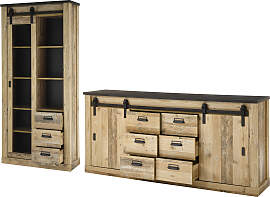 Wohnwand HOME AFFAIRE "SHERWOOD", braun