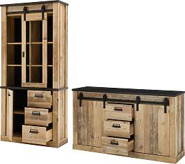 Wohnwand HOME AFFAIRE "SHERWOOD", braun