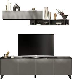 Wohnwand HOME AFFAIRE "Tray", grau