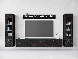 Wohnwand HOME AFFAIRE "VERA II", schwarz 