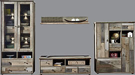 Wohnwand INNOSTYLE "BONANZA", braun