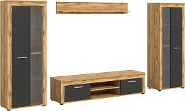 Wohnwand Jam Eiche Wotan