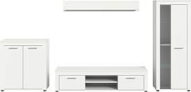 Wohnwand Jam Weiß/Weiß Maleamin