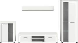 Wohnwand Jam Weiß/Weiß Melamin