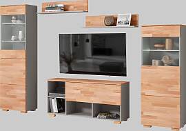 Wohnwand OTTO HOME, braun (braun und grau),