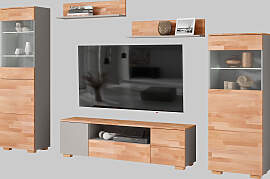 Wohnwand OTTO HOME, braun (braun und grau),