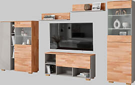 Wohnwand OTTO HOME, braun (braun und grau),