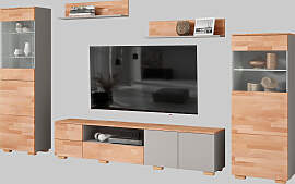 Wohnwand OTTO HOME, braun (braun und grau),